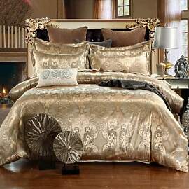 DXHOME Bettwäsche Satin 200x200 cm Bettbezug