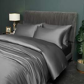 DXHOME Kühlende Bambus Bettwäsche 155x220cm Grau 