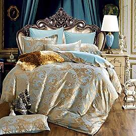 DXHOME Satin Bettwäsche 220x240 cm Jacquard