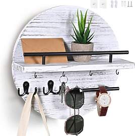 Dxiunove Schlüsselboard Vintage Holz mit Ablage