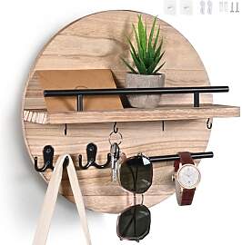 Dxiunove Schlüsselboard Vintage Holz mit Ablage