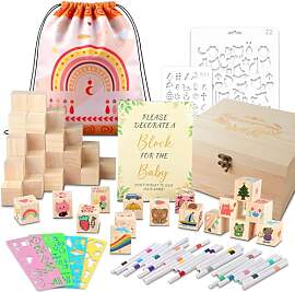 DXLing 93 Stück Babyparty Spiele Bausatz mit 60