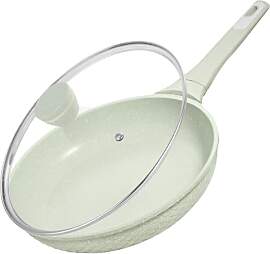 DYGG Antihaft Bratpfanne 28 cm mit Glasdeckel –