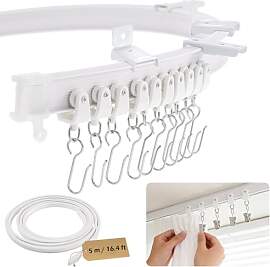 Dyna-Living Flexible Gardinenschiene, 5 Meter