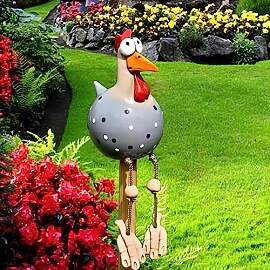 DYOUen Huhn Deko Garten Handarbeit Gartenstecker