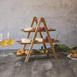 Dytabepl Etagere 3 Etagen , Holzetagere mit