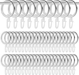 Dzmuero Gardinenringe, Gardinenringe mit Haken, 50 