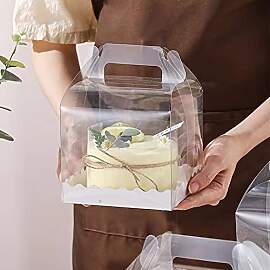 DZOZO 10 Stück transparente Kuchenschachteln,