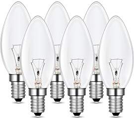 E14 Kerze Lampe Dimmbar, C35 Klar Glas Birne,