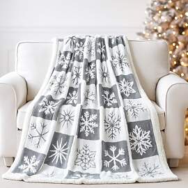 EAQ Weihnachtsdecke Kuscheldecke Flauschig Sherpa