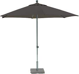 EASY PUSH Schirm Ø 300 cm Aluminium silber /