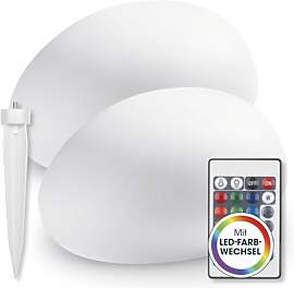 EASYmaxx 2er-Set LED Solarleuchte mit Farbwechsel