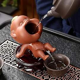 EatingBiting Zisha-Tee-Haustier-Statue, niedlich,