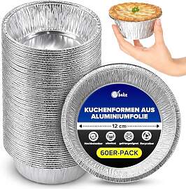 ebake Aluminium kuchenform Rund aus – 12 x 4cm