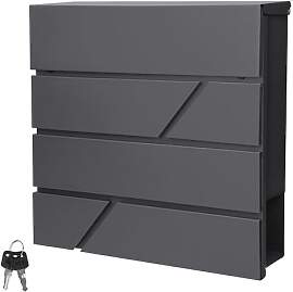 ECD Germany Briefkasten mit Zeitungsfach 37x11x37