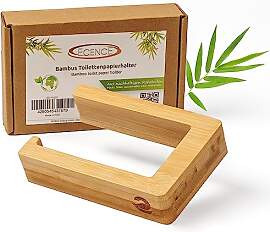 ECENCE Toilettenpapierhalter Holz - selbstklebend