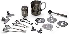 ECHTWERK Kaffeezubehör Set aus Edelstahl Schwarz