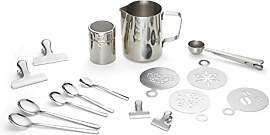 ECHTWERK Kaffeezubehör Set aus Edelstahl Silber