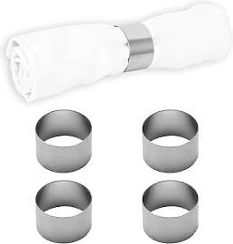 ECHTWERK Serviettenring-Set aus Edelstahl,