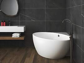 Eckbadewanne 127 x 127 x 58 cm Acryl Weiß 197 L