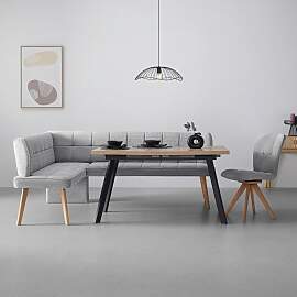 Eckbank Alba rechts Hellgrau