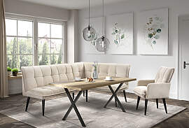 Eckbank EXXPO - SOFA FASHION "Mocca Essbank,