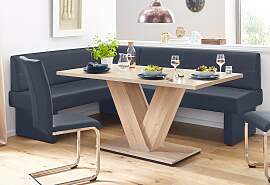 Eckbank HOME AFFAIRE, blau, B:222cm H:89cm