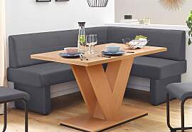 Eckbank HOME AFFAIRE, grau, B:142cm H:89cm