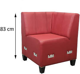 Eckbank mit Rücken Gesteppt Höhe 83 cm