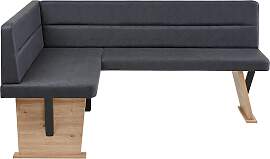 Eckbank Solar in Schwarz Lederlook