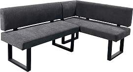 Eckbank Vancouver Grau/Schwarz