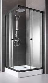 Eckdusche WELLTIME "Trento", grau (matt, 