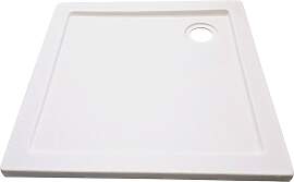 Eckduschwanne SANOTECHNIK, weiß, B:80cm H:4cm