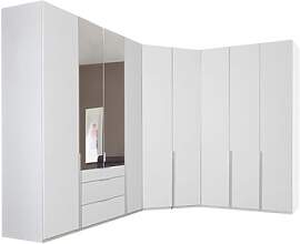 Eck-Kleiderschrank Ceprano mit Beleuchtung