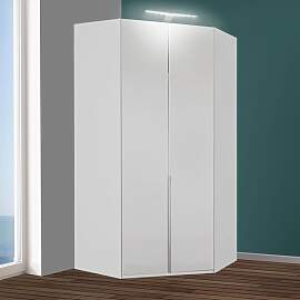 Eck-Kleiderschrank Esperia mit Beleuchtung