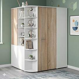 Eck-Kleiderschrank Solero begehbar mit