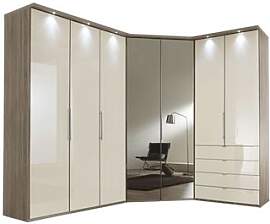 Eck-Kleiderschrank Tiko Eiche Dekor mit