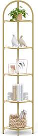 Eckregal Goldfarben ca. 28x158x28 cm