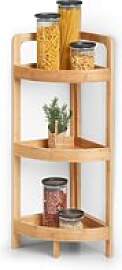 Eckregal natur Bambus B/H/T: ca. 29x85x29 cm