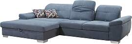 Ecksofa ALINA "Tessa", blau (blaugrau