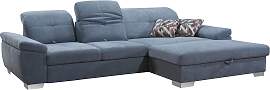 Ecksofa ALINA "Tessa", blau (blaugrau