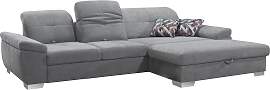 Ecksofa ALINA "Tessa", grau (mittelgrau