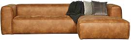 Ecksofa Bean in Lederoptik, modern und gepolstert, 
