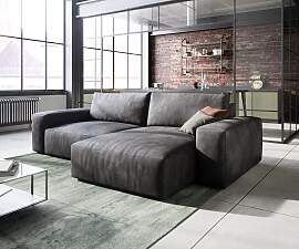 Ecksofa Lanzo 230x155 cm Lederimitat Vintage
