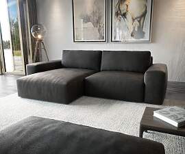 Ecksofa Lanzo XL 270x180 cm Lederimitat Vintage