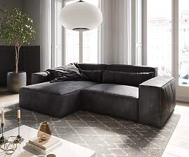 Ecksofa Sirpio 230x155 cm Lederimitat Vintage