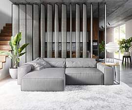 Ecksofa Sirpio XL 270x170 cm Mikrofaser Grau
