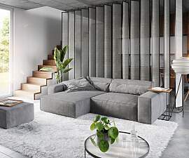 Ecksofa Sirpio XL 270x170 cm Mikrofaser Taupe