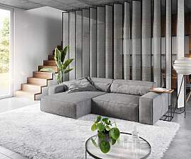 Ecksofa Sirpio XL 270x170 cm Mikrofaser Taupe