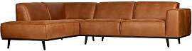 Ecksofa Statement Lederoptik, modern links,